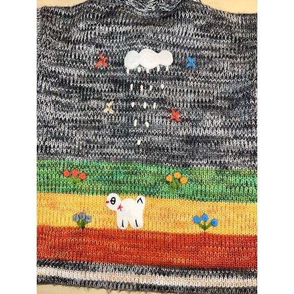 Sweater Peruvian Peru Hooded Child Boy Or Girl Zipper size 6 - Picture 3 of 16